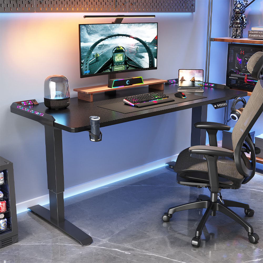 Escritorio Ajustable en Altura - Gaming Desk With Hutch reseña y precio