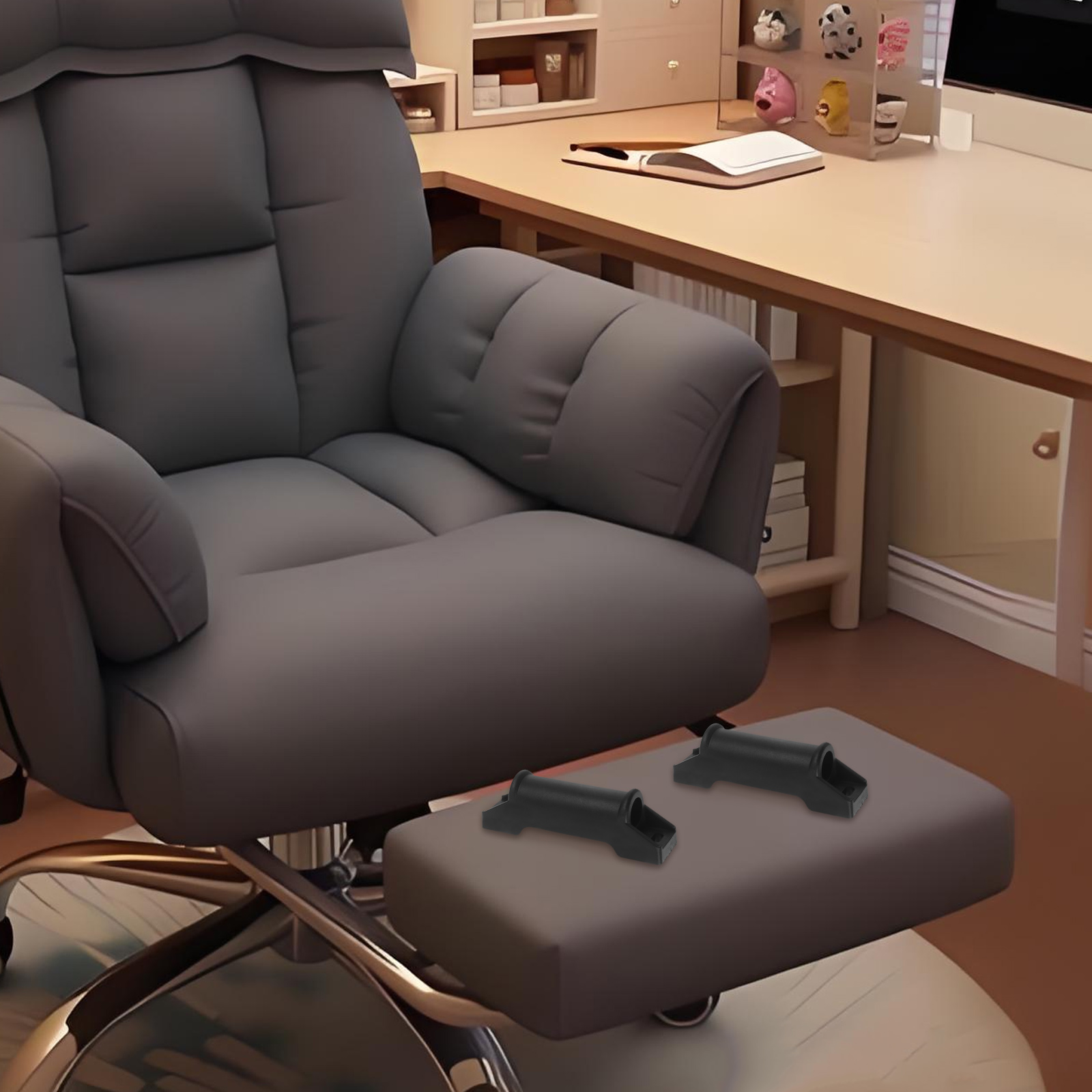 Deslizador de reposapiés para  - Gaming Desk With Hutch reseña y precio