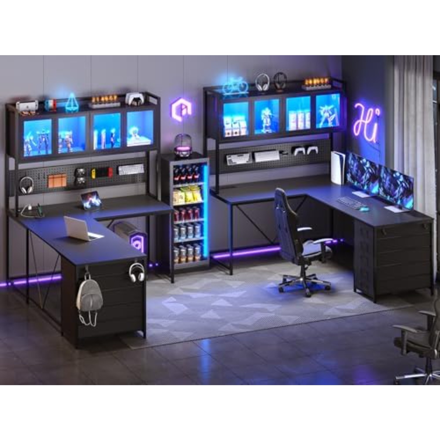 Escritorio Esquinero para Jueg - Gaming Desk With Hutch reseña y precio